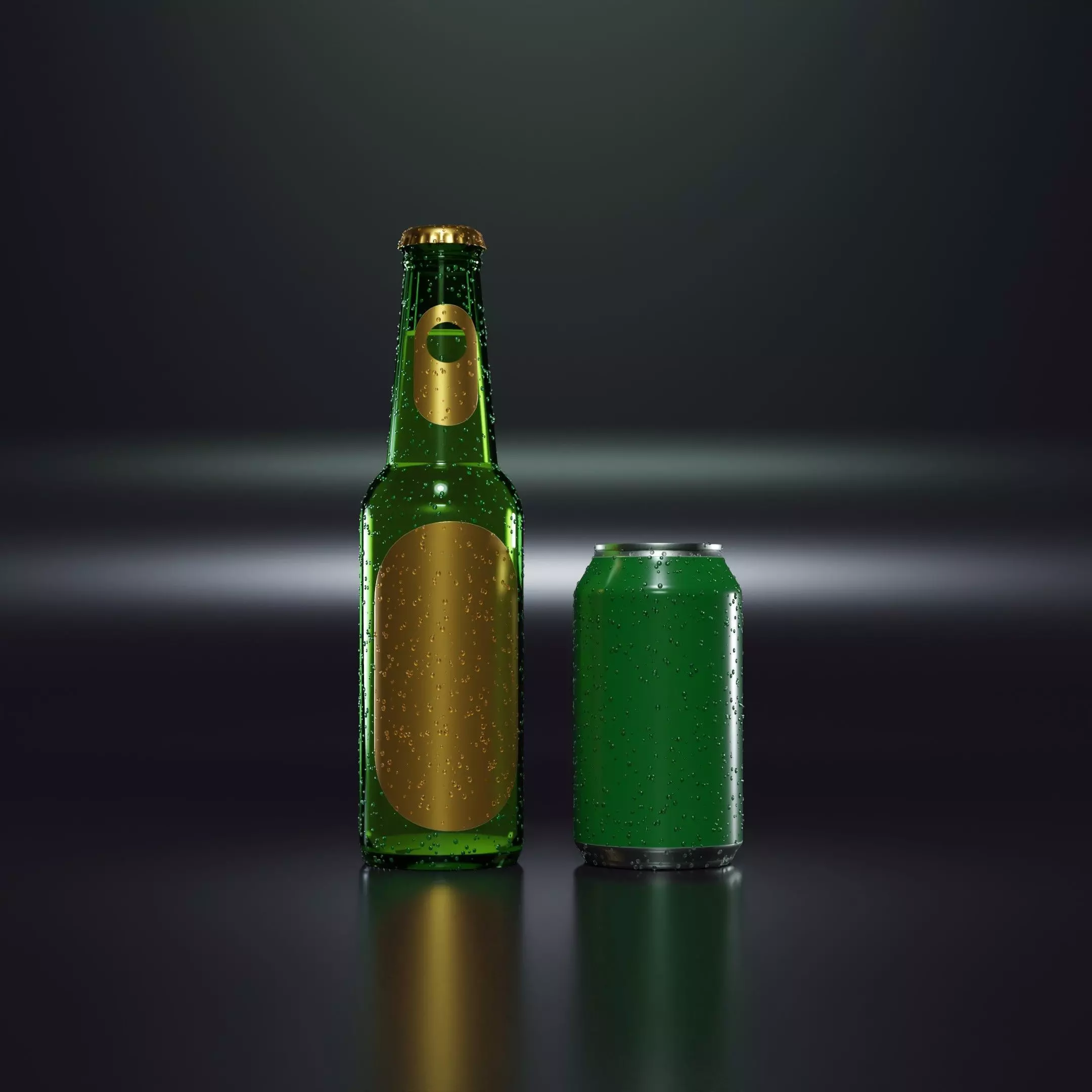 Bottle and can beverage product FREE FOR DOWNLOAD Free 3D model