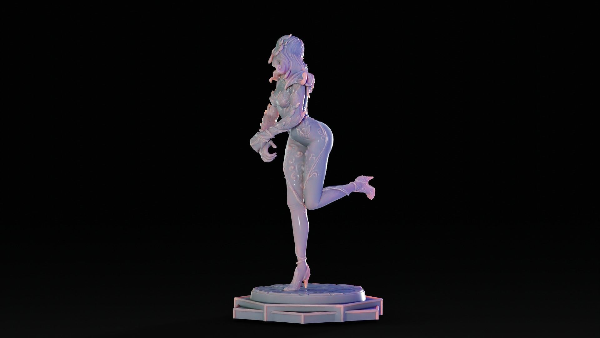 Poison Ivy 3d Print Statue  Pose 002 3D print model_2