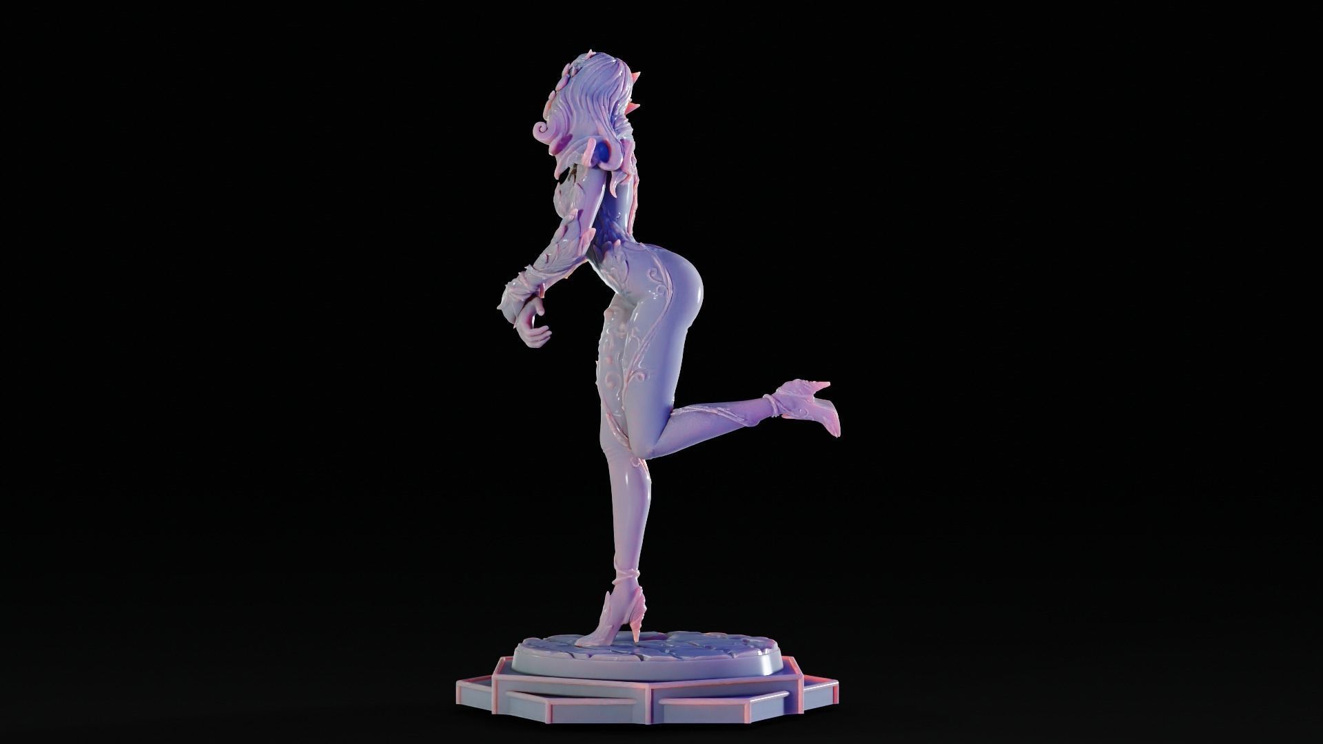 Poison Ivy 3d Print Statue  Pose 002 3D print model_10