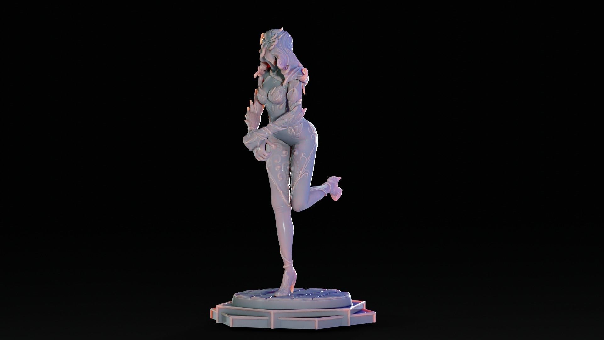 Poison Ivy 3d Print Statue  Pose 002 3D print model_3