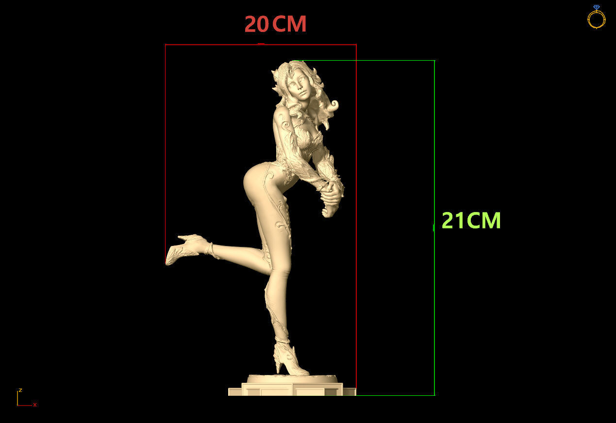 Poison Ivy 3d Print Statue  Pose 002 3D print model_1