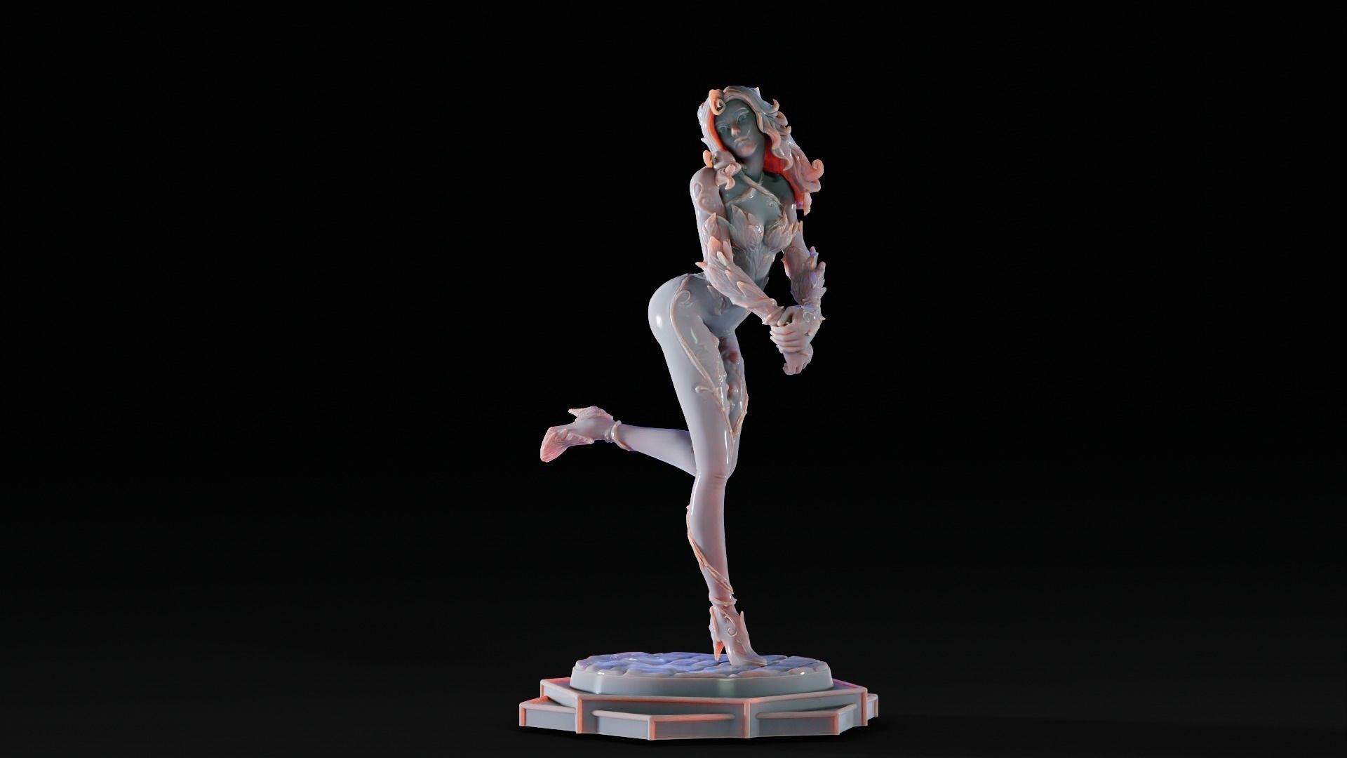 Poison Ivy 3d Print Statue  Pose 002 3D print model_4