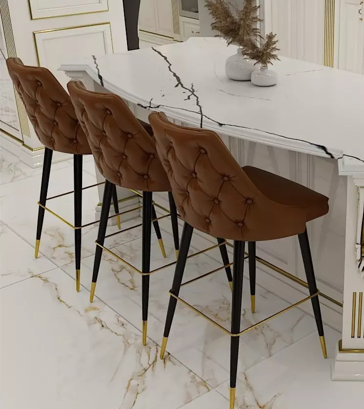 bar chair 3D model_0