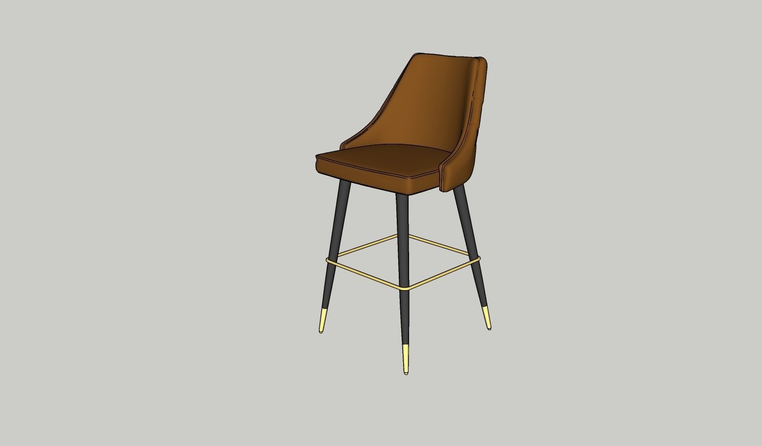 bar chair 3D model_2