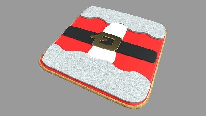 Santa Claus Cookie Christmas Low-poly 3D model