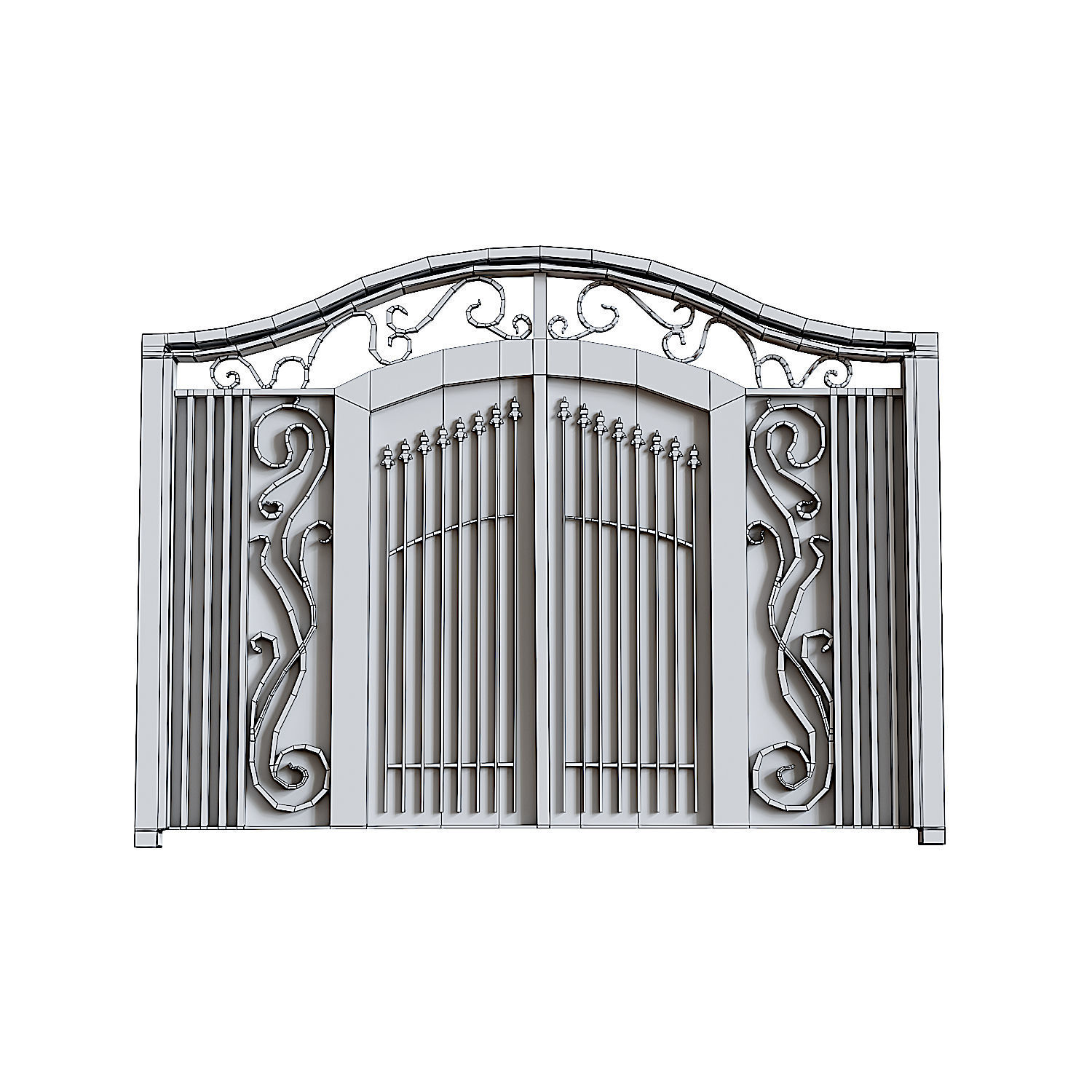 Iron door 3D model_3