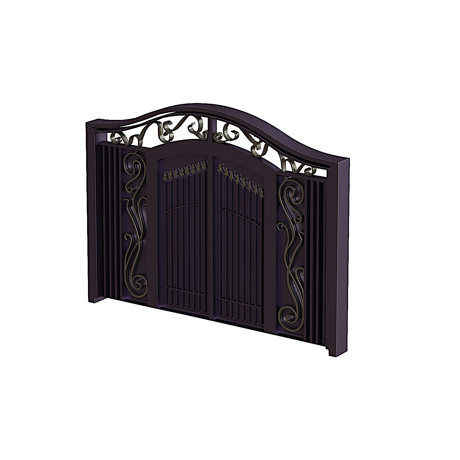 Iron door 3D model_7