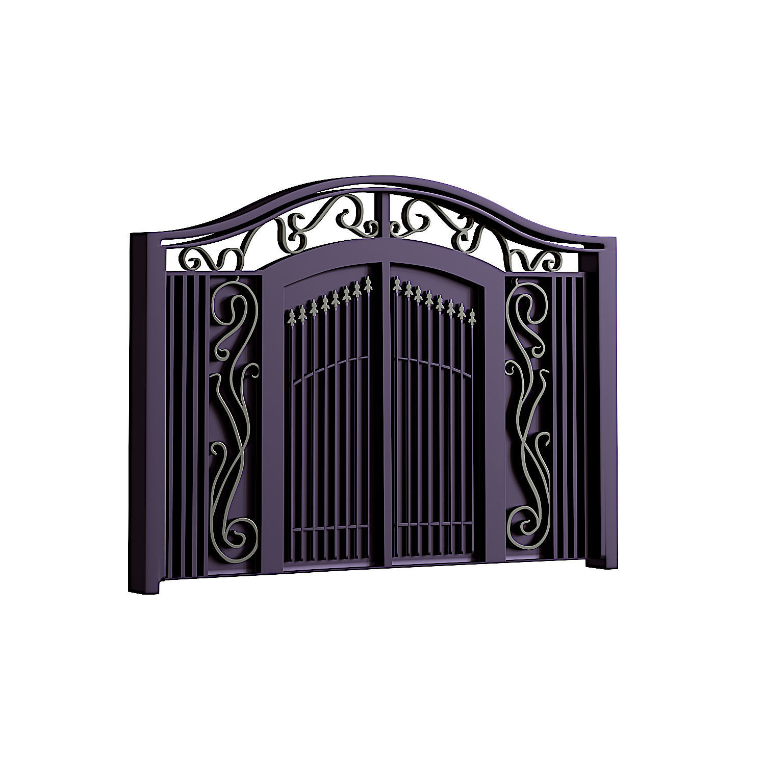 Iron door 3D model_4