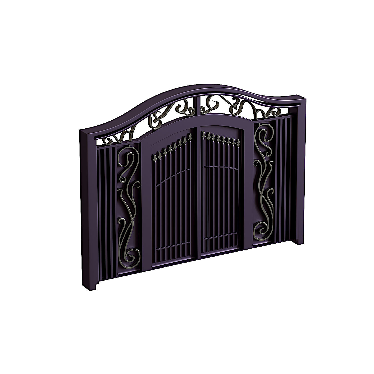 Iron door 3D model_5