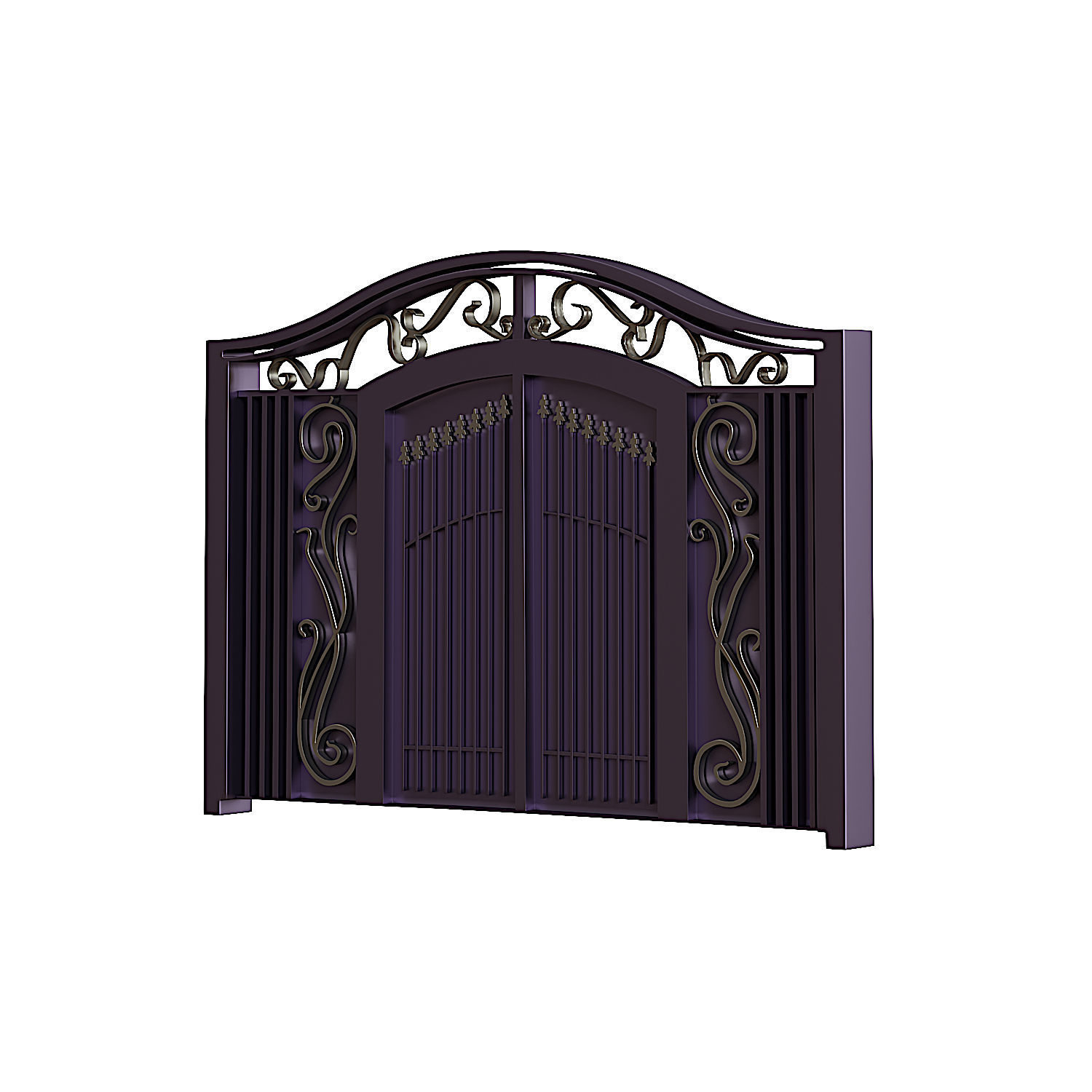 Iron door 3D model_6