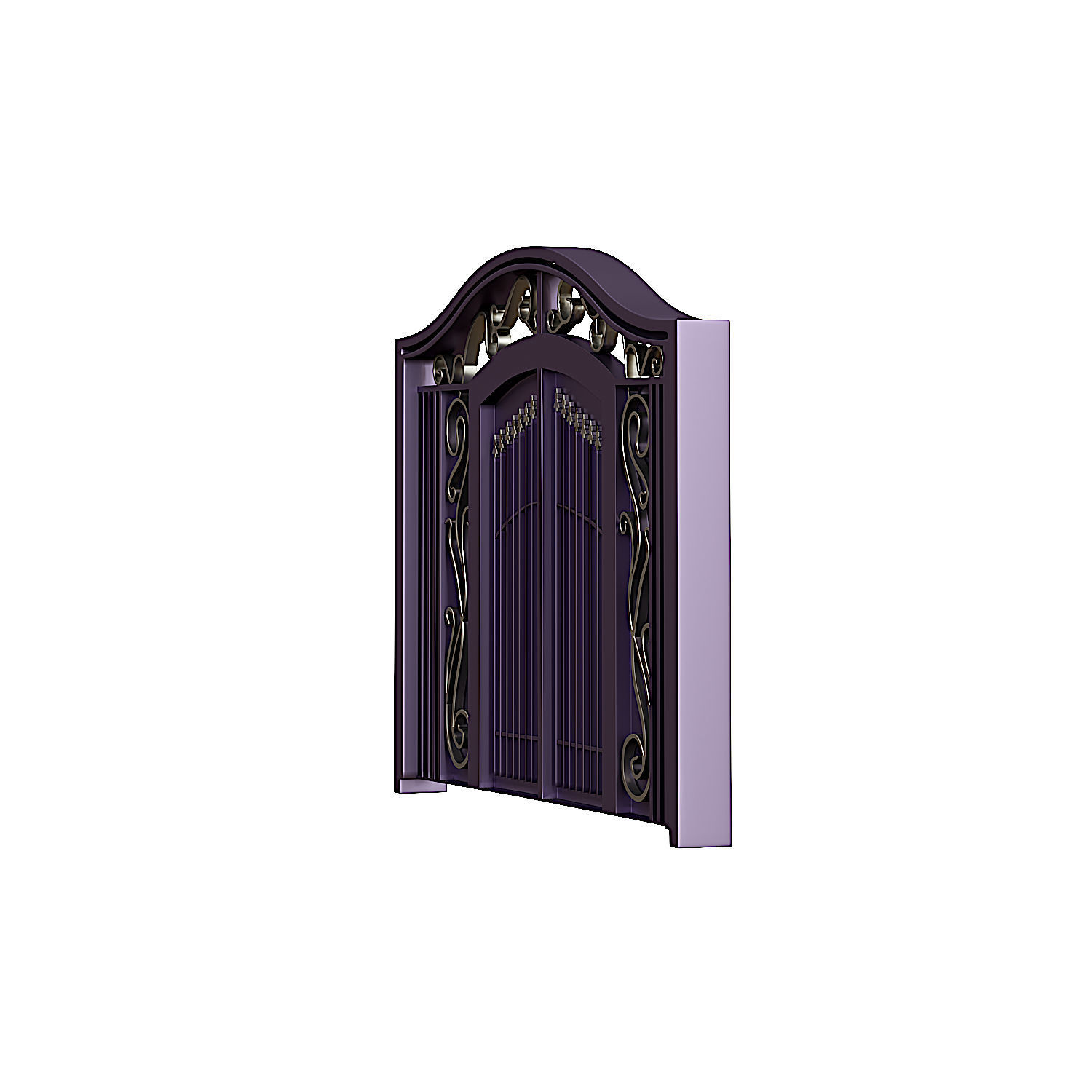 Iron door 3D model_2