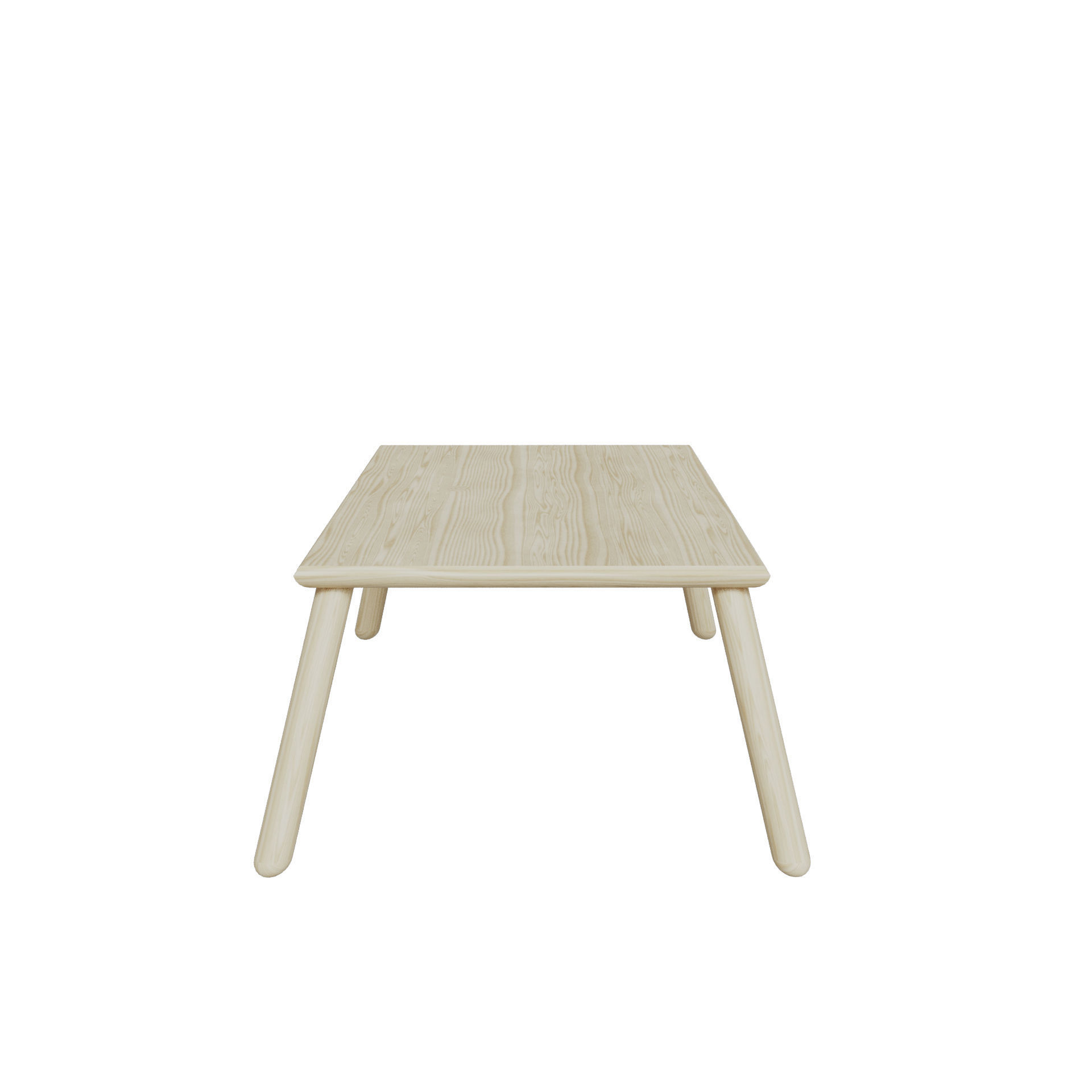 Wooden Center Table Low-poly 3D model_3