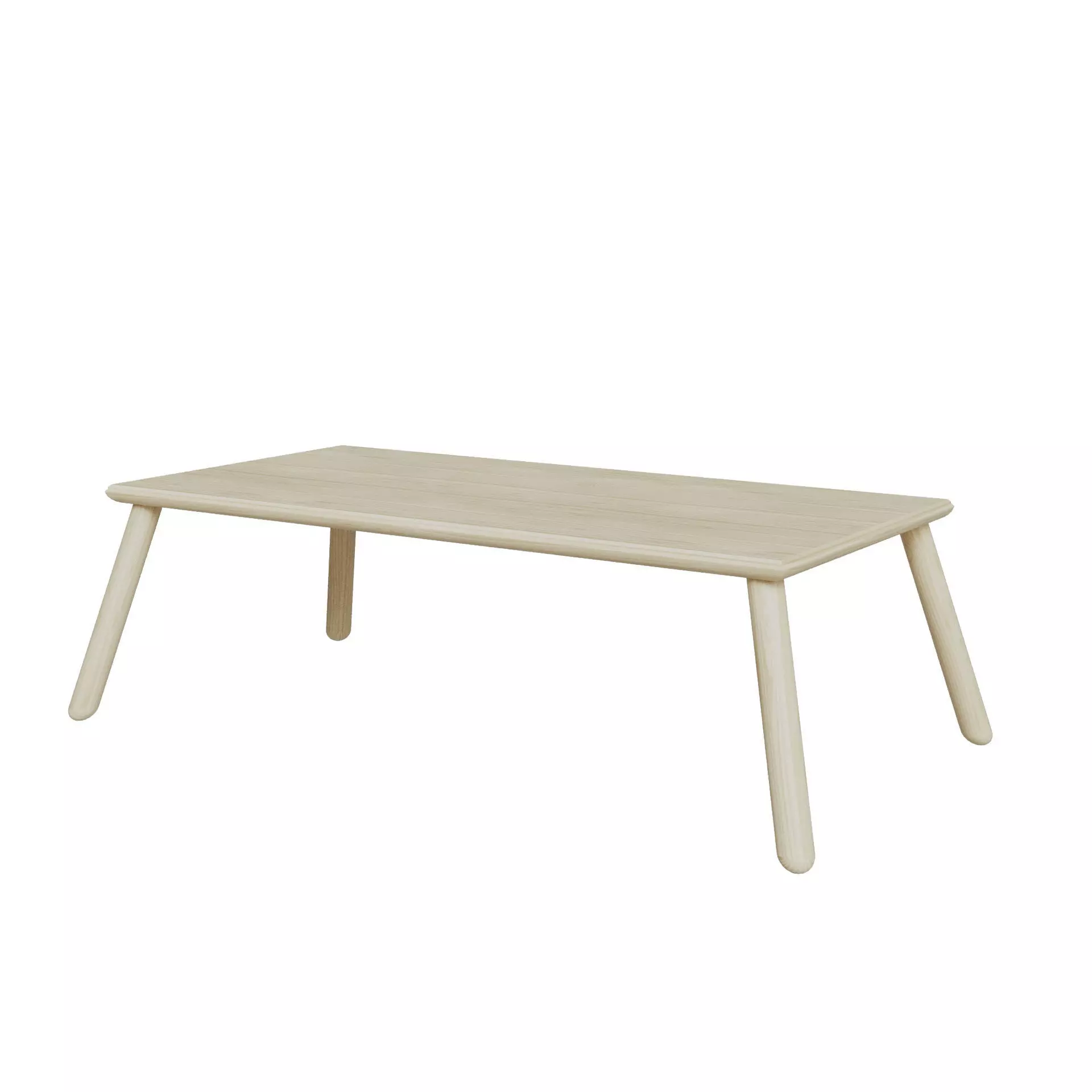 Wooden Center Table Low-poly 3D model_0