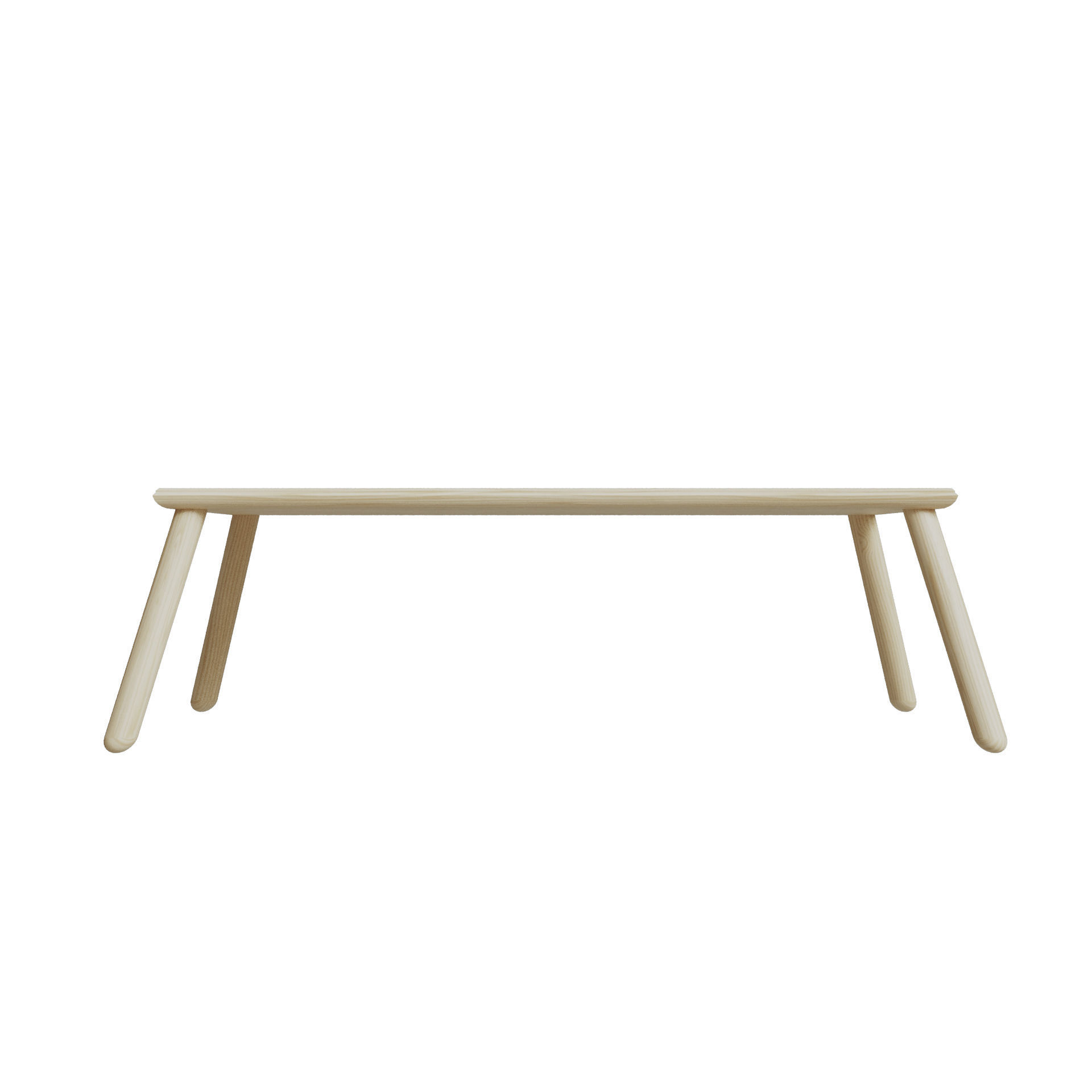 Wooden Center Table Low-poly 3D model_5
