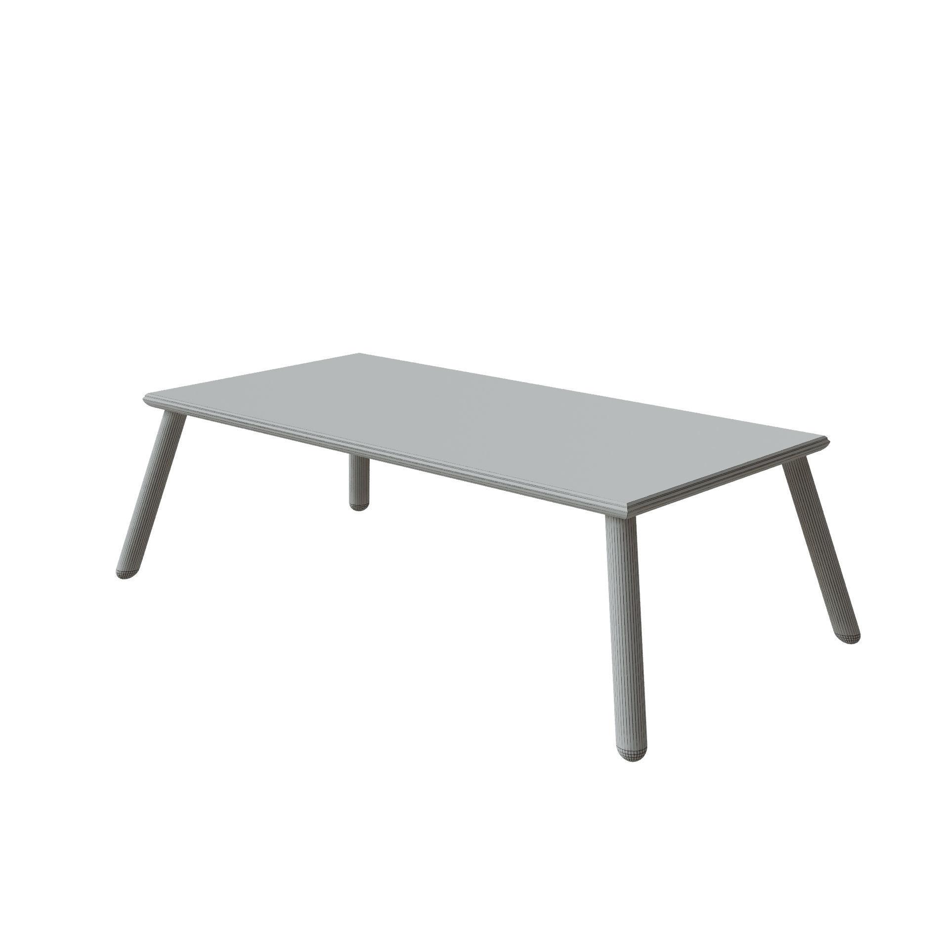 Wooden Center Table Low-poly 3D model_8