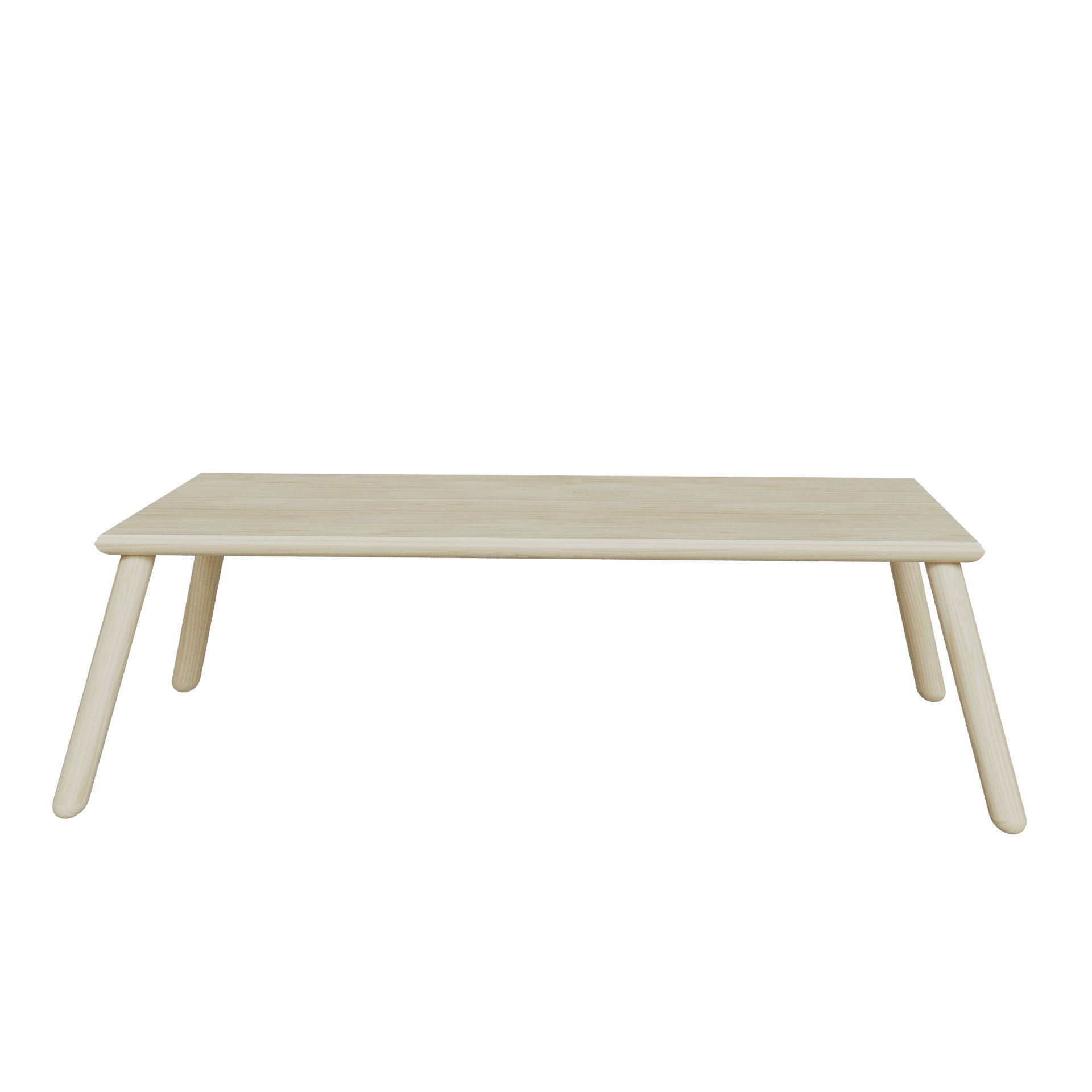 Wooden Center Table Low-poly 3D model_1