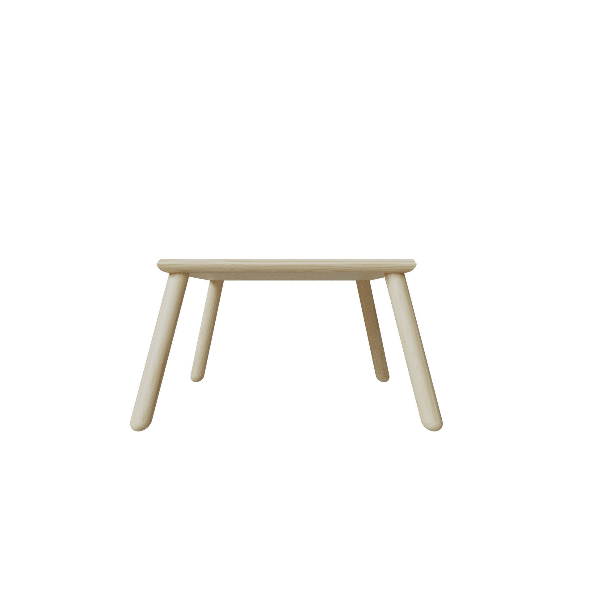 Wooden Center Table Low-poly 3D model_6