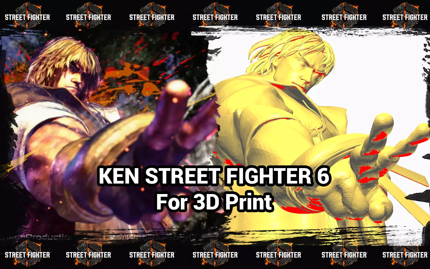 Ken Street Fighter 6 Win Pose 3D print model_0