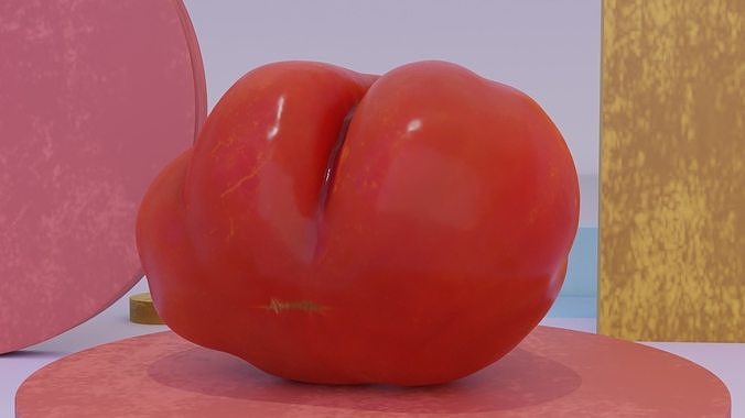 Tomato 08 high-poly 3D model 7