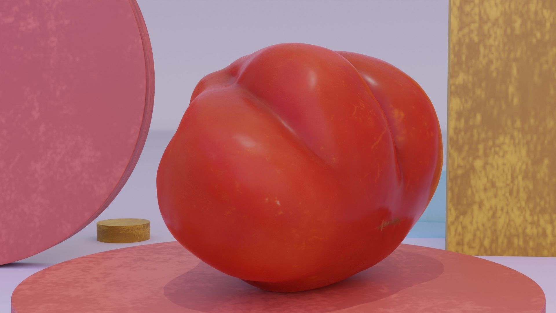 Tomato 08 high-poly 3D model_9