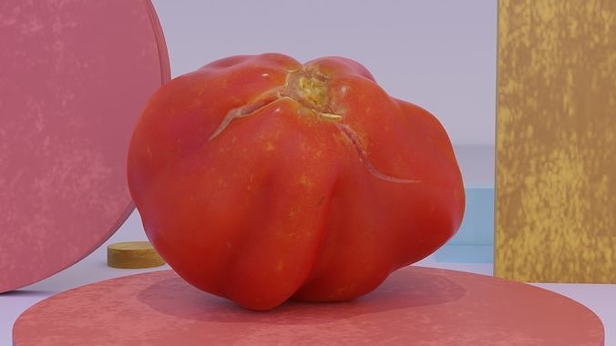 Tomato 08 high-poly 3D model 3