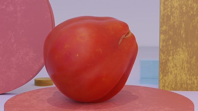 Tomato 08 high-poly 3D model 5