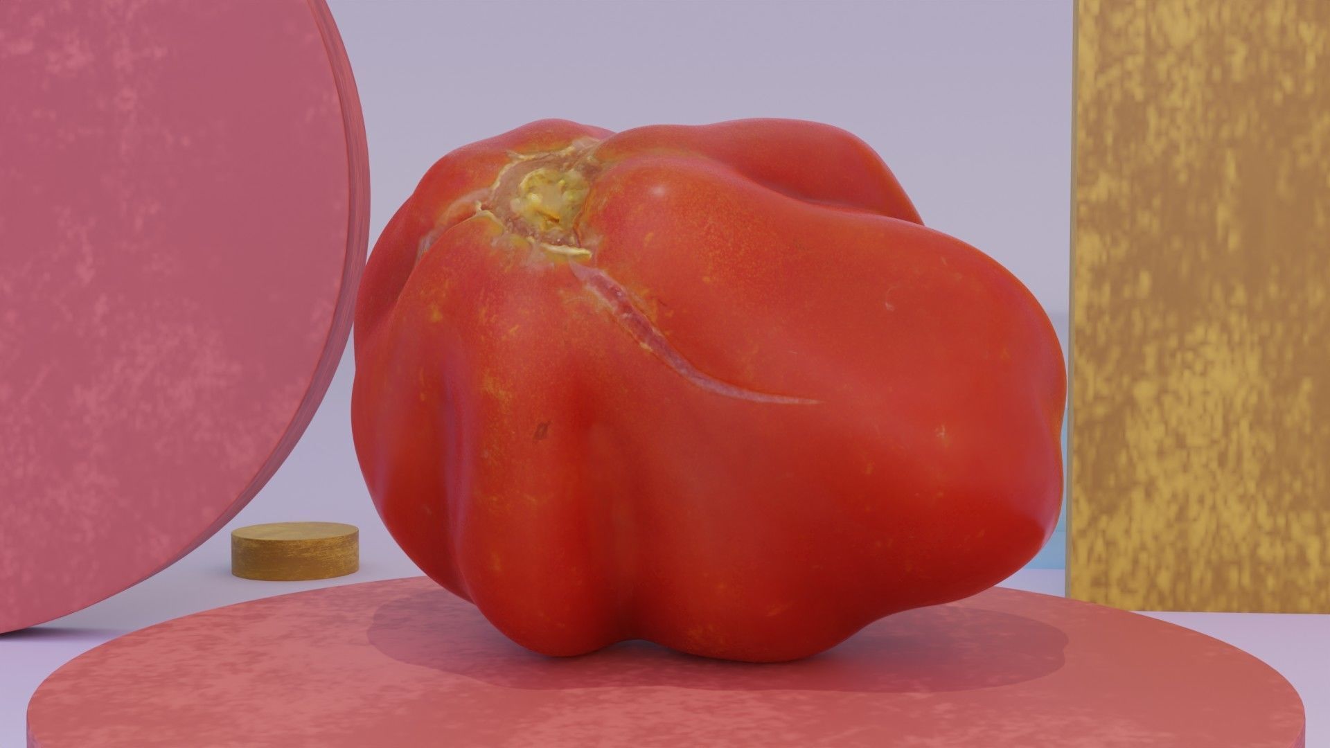Tomato 08 high-poly 3D model_2