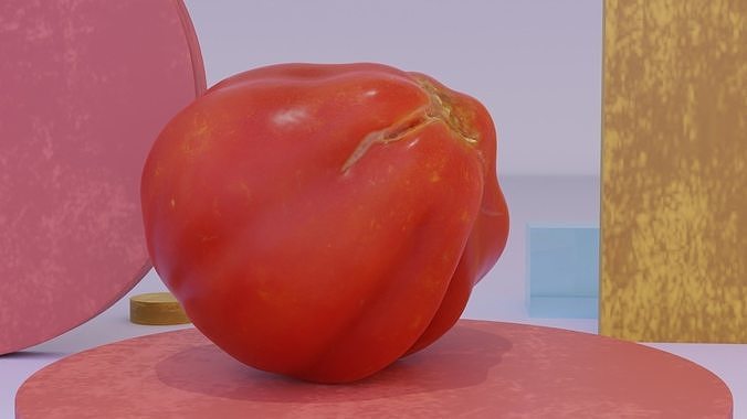 Tomato 08 high-poly 3D model 4