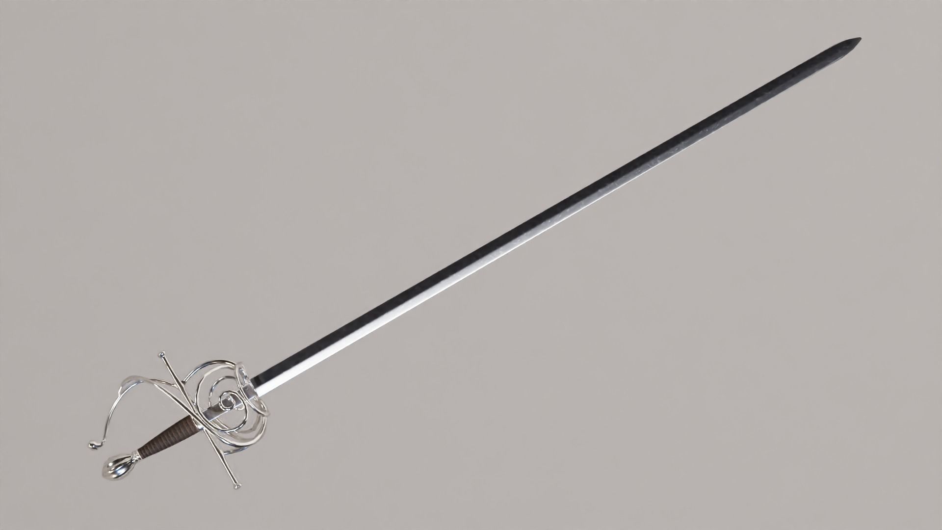 3D Model Rapier Western European Sword VR AR Low poly CGTrader 3d model rapier western european sword vr ar low poly cgtrader