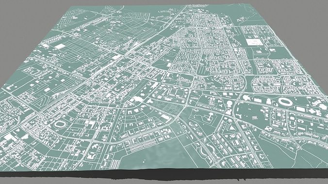 Cityscape Ashgabat Turkmenistan 3D model 5