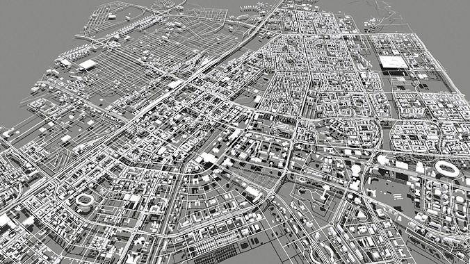 Cityscape Ashgabat Turkmenistan 3D model 3