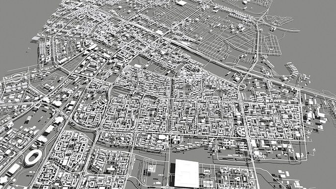 Cityscape Ashgabat Turkmenistan 3D model 6