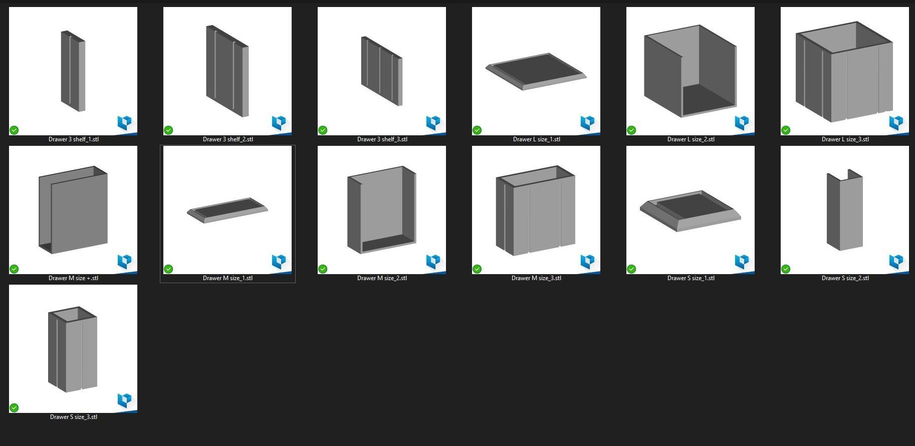 Metro Style Modular Printable Drawer System  3D print model_18