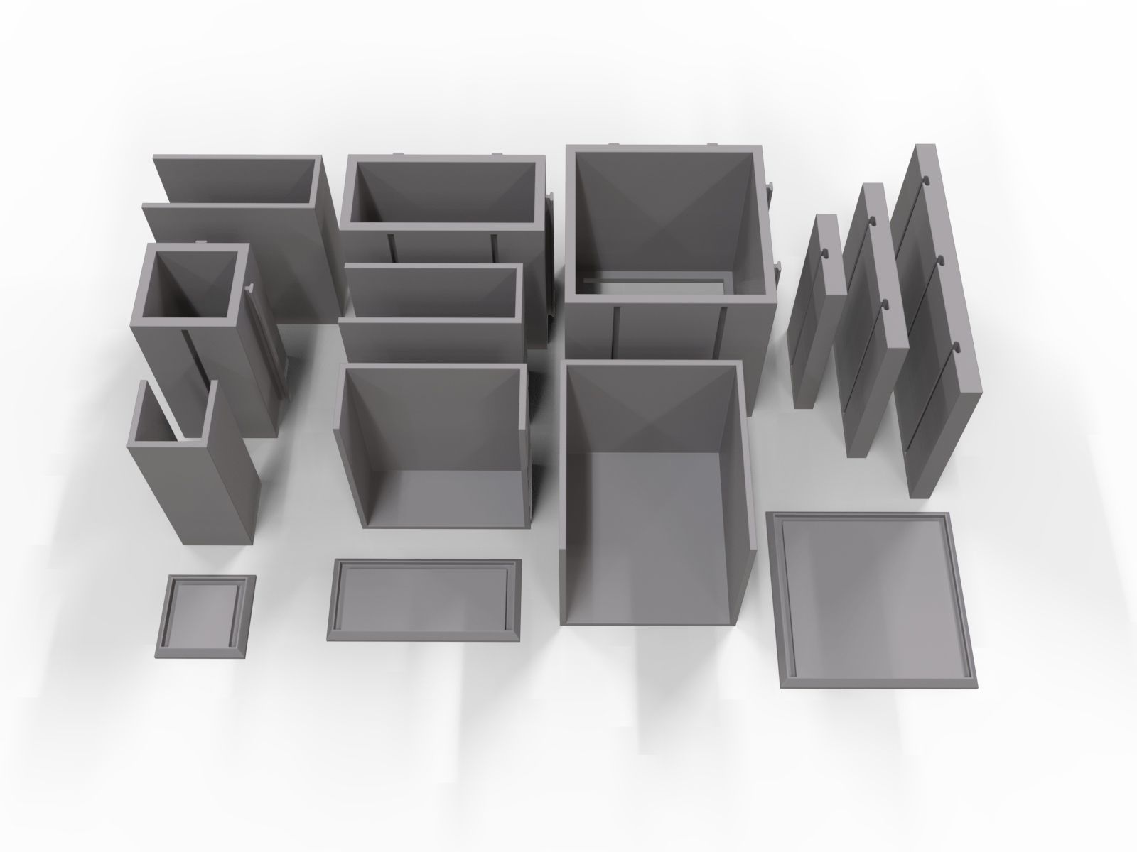 Metro Style Modular Printable Drawer System  3D print model_12