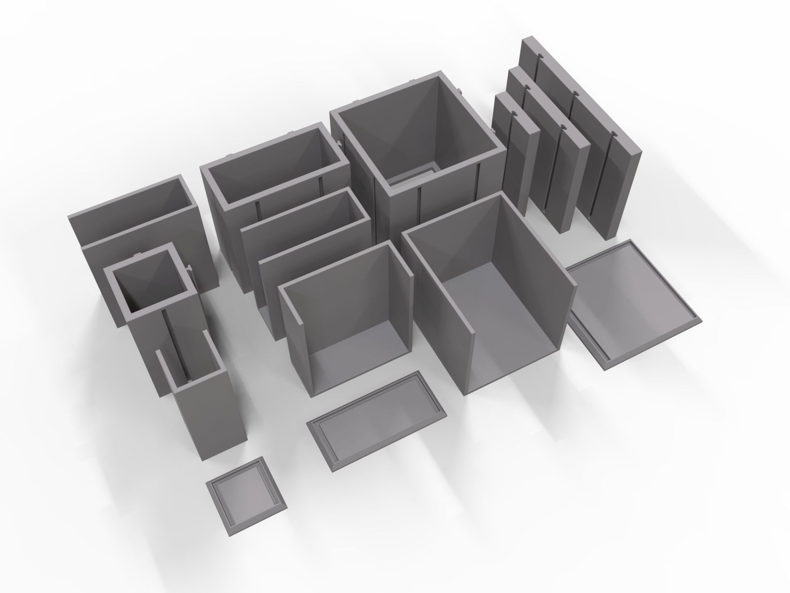 Metro Style Modular Printable Drawer System  3D print model_11