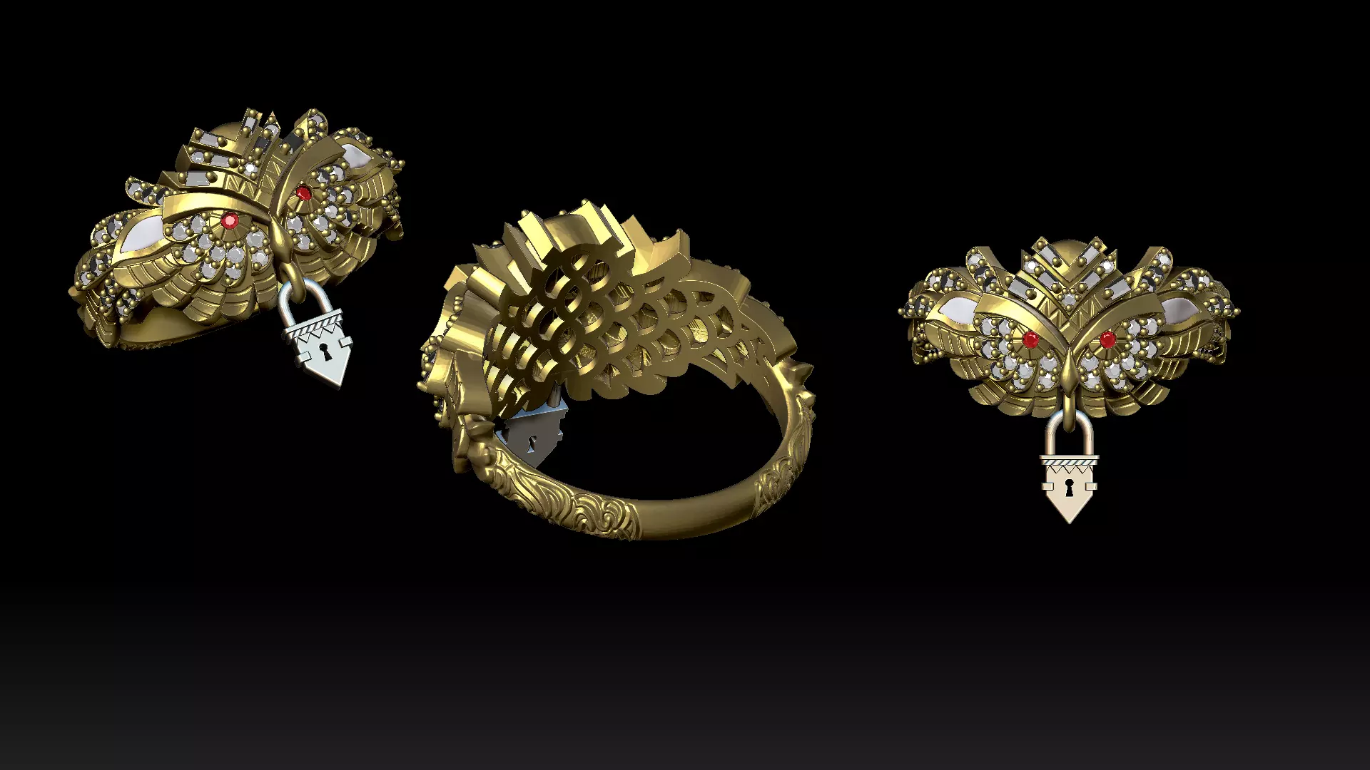 Olw jewelry ring 4 3D print model