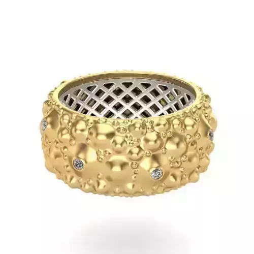 Eternity Rings With Gems Sets of 10 Sizes 3D print model