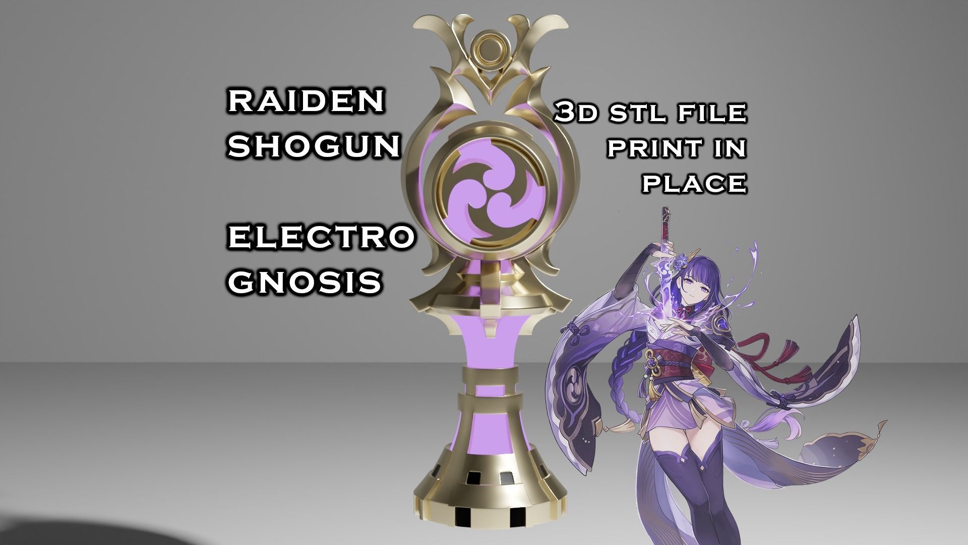 Electro Gnosis Genshin Impact Gnosis of Baal 3D Print Ready