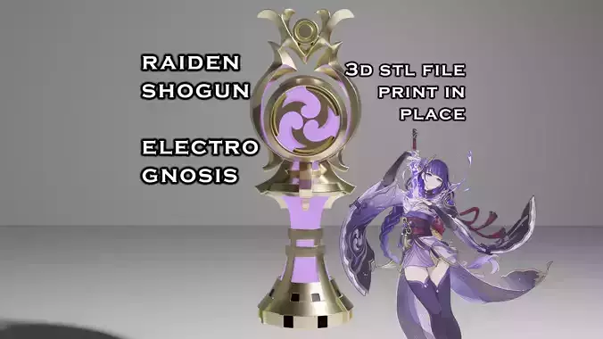 Electro Gnosis Genshin Impact - Gnosis of Baal - 3D Print Ready 3D print model