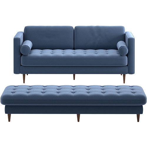 Scott 3 Seater Sofa 3D model 2