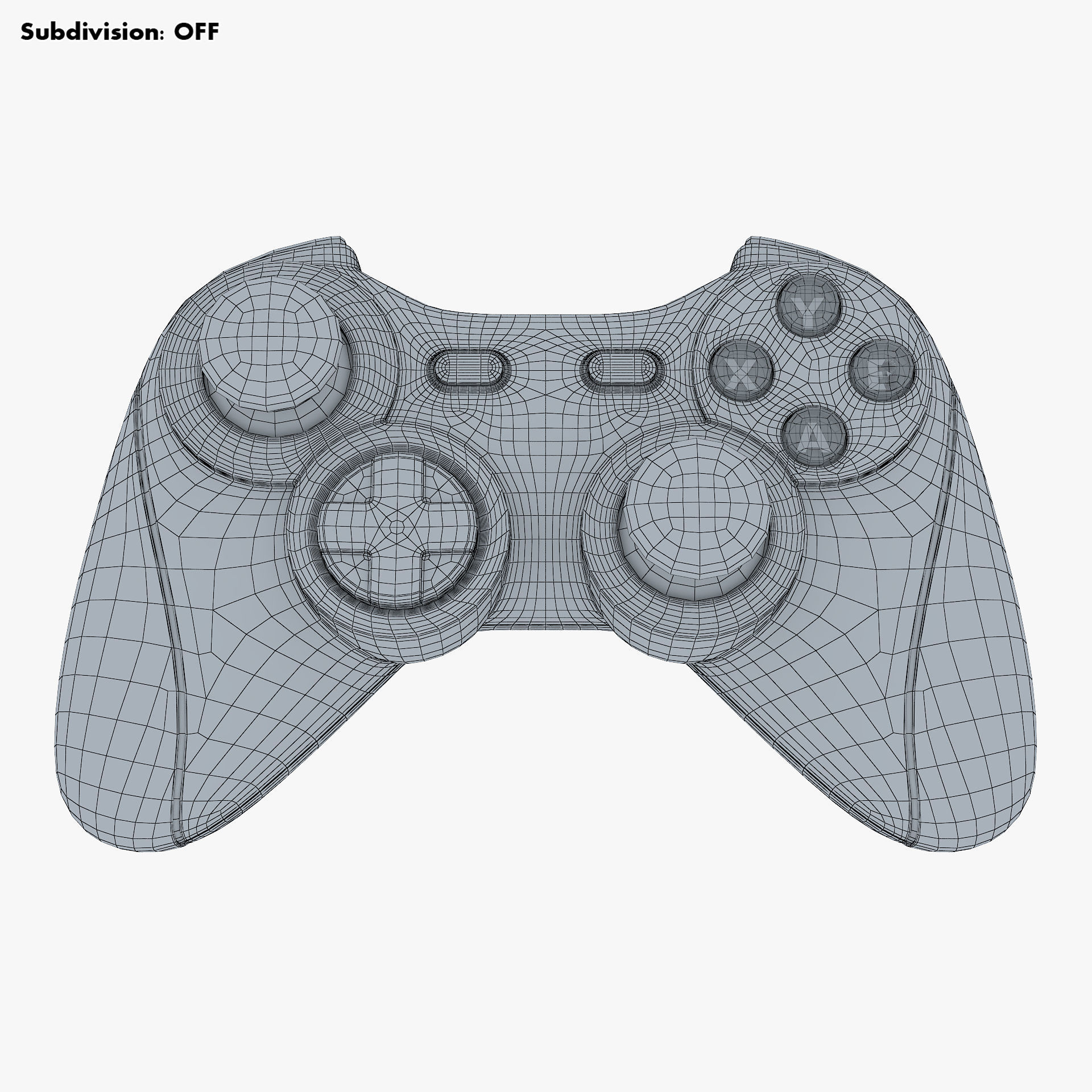 Generic Video Game Controller M 4 3D model_14