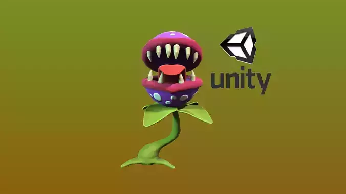 Animated Cartoon style Piranha plant Game asset