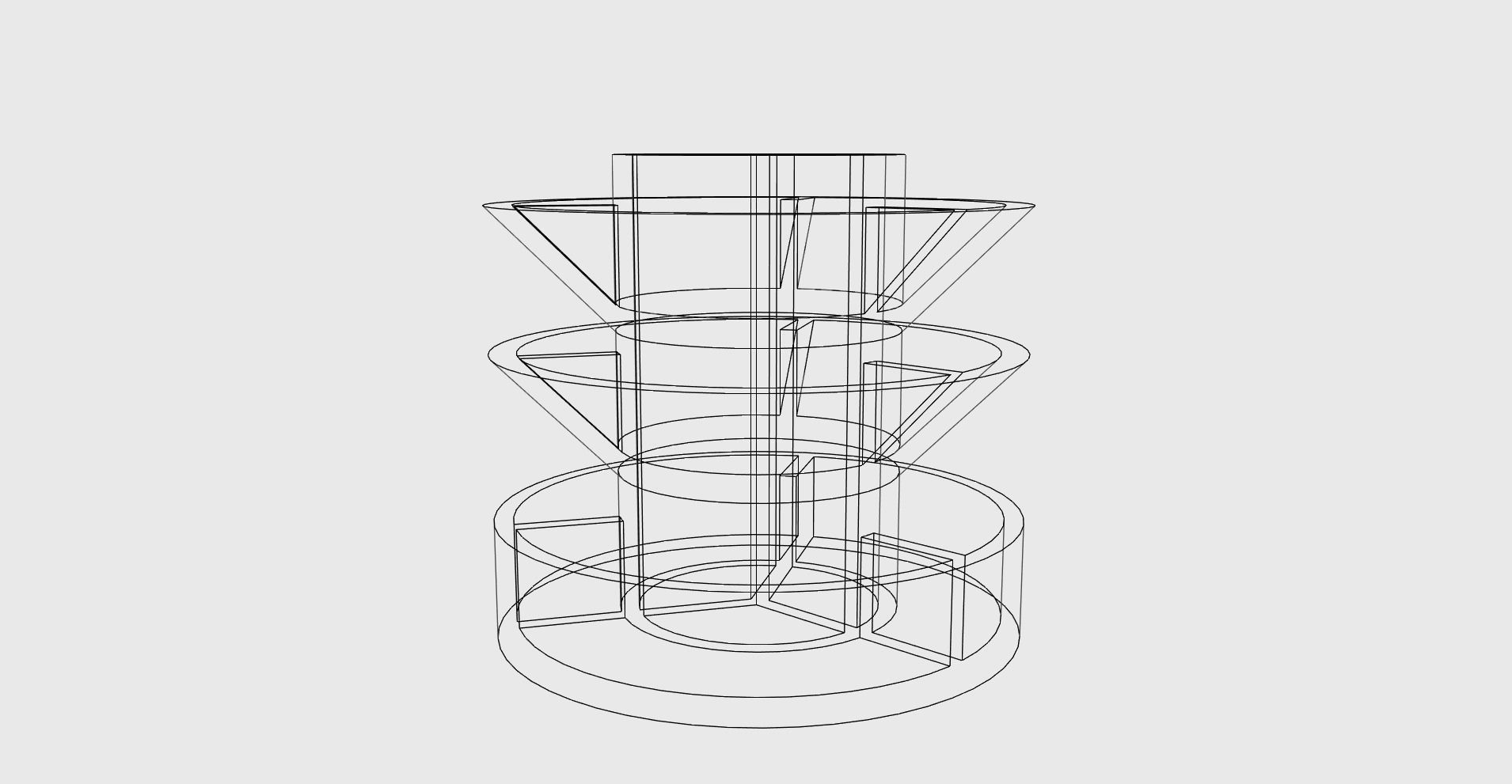 Pen holder stand easy print 3D print model_7