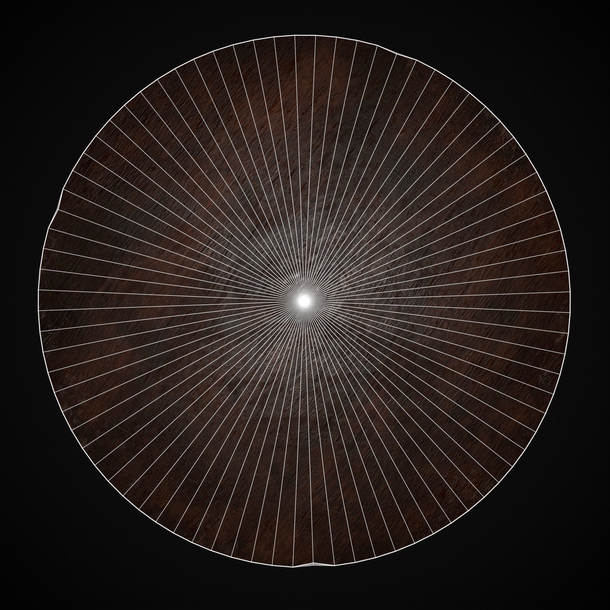 Medieval Mahogany Antique Square Table Low-poly 3D model_14