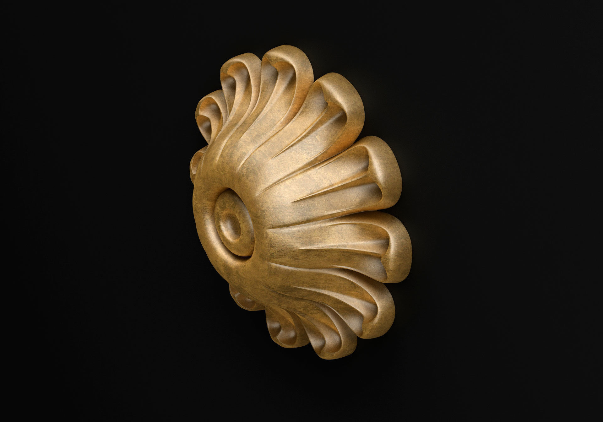 Carved rosette  3D model_2