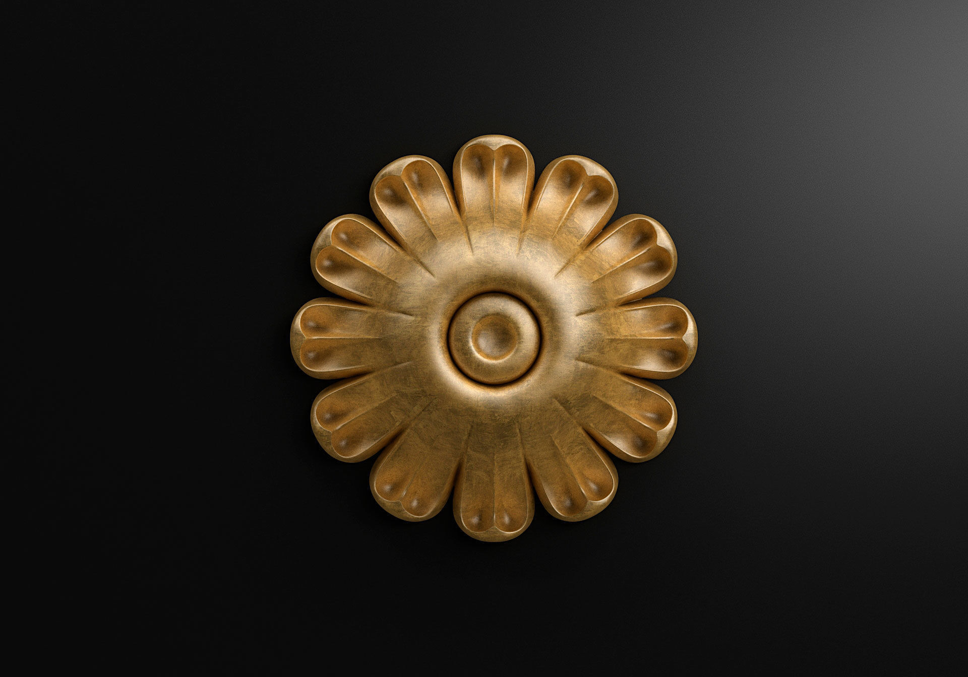 Carved rosette  3D model_1