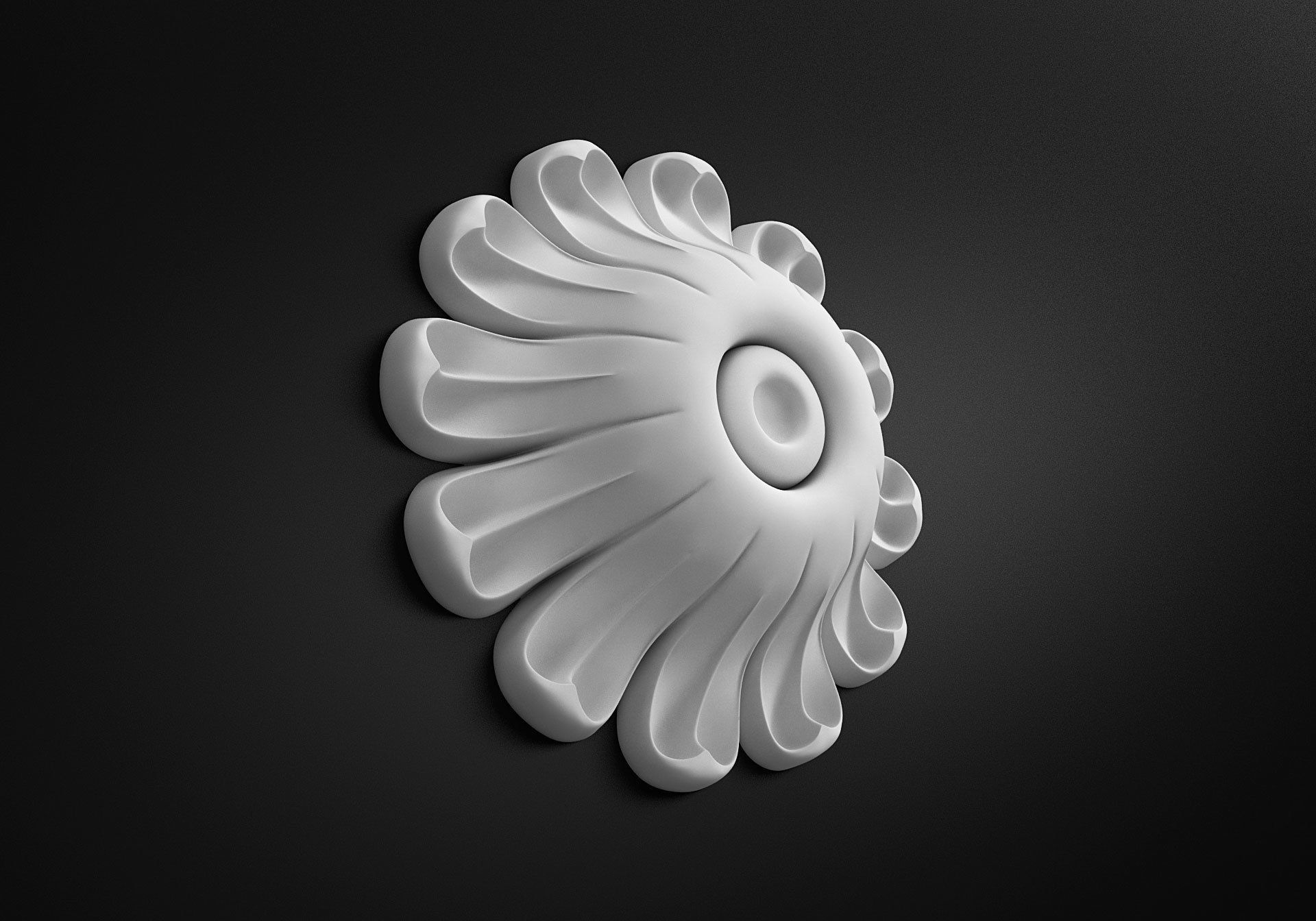 Carved rosette  3D model_4