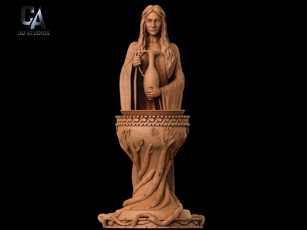 Galadriel 3D Print statue of mary 3D print model_2
