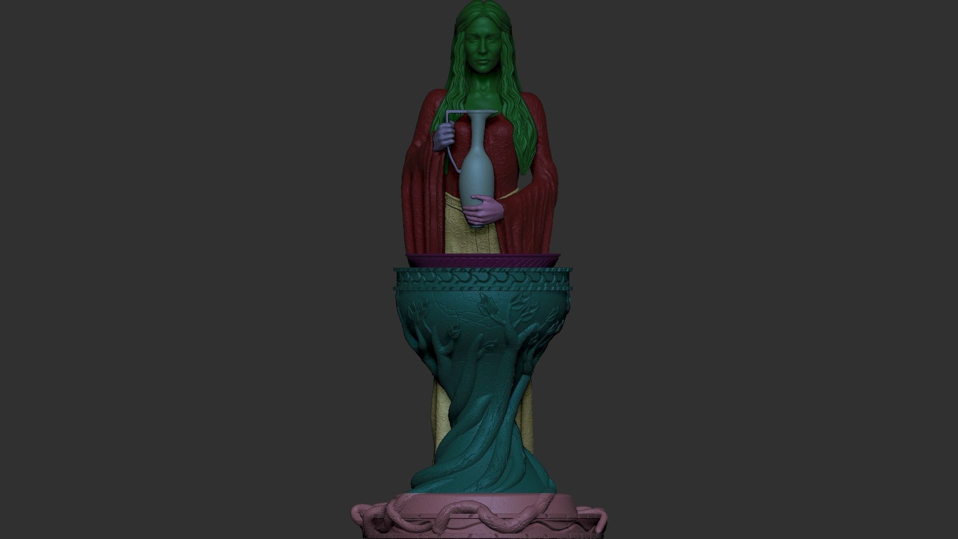 Galadriel 3D Print statue of mary 3D print model_8