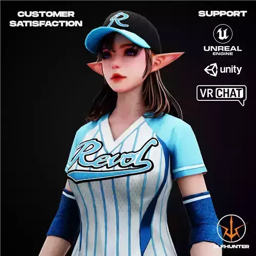 EXCLUSIVE ELF HUNTER EDITION RIGGED CHARACTER ELF BASEBALL Low-poly 3D model